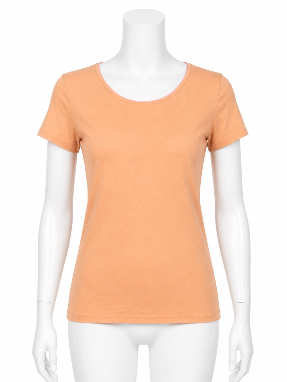 Talbots Short Sleeve Scoop Neck Tee in Peach